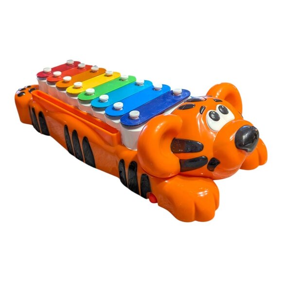 Little Tikes Jungle Jamboree Tiger 2 in 1 Xylophone Piano Toy Ages 1+ Music Play - Picture 3 of 7